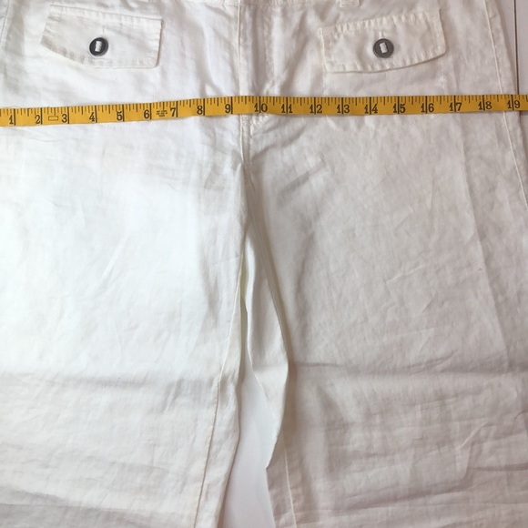 INC International Concepts White Linen Wide Leg Trousers Women’s Size 8 NWOT - Picture 7 of 12
